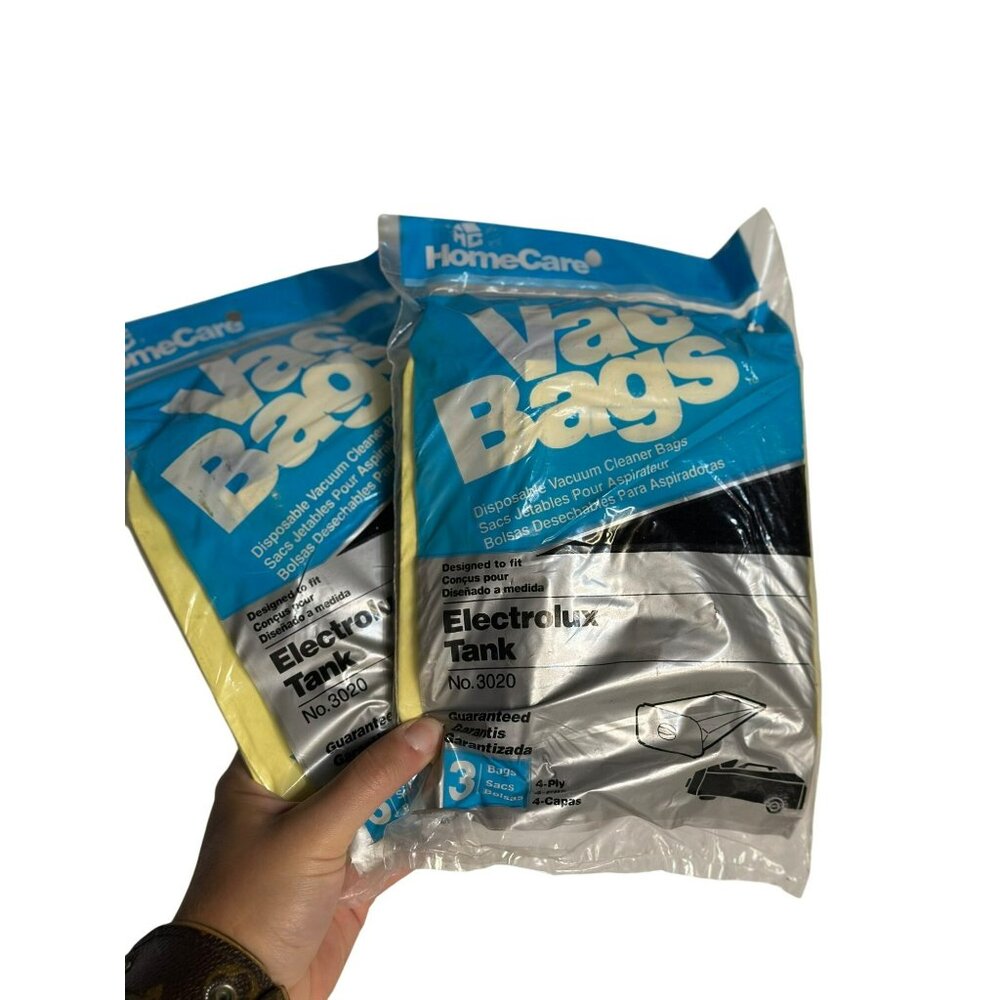 Vintage Electrolux Tank‎ Vacuum Bags No. 3020 | HomeCare Set of 2 NIP Sealed